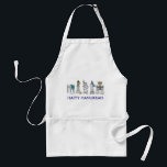 Happy Hanukkah NYC New York City Chanukah Holiday Schürze<br><div class="desc">Eine originelle Brien-and-Tinte-Illustration verschiedener New Yorker Sehenswürdigkeiten,  die für die Urlaubssaison "gekleidet" sind. Perfekt für Hanukkah! Viele weitere Illustrationen sind auch in diesem Shop erhältlich. Sehen Sie nicht,  wonach Sie suchen? Brauchen Sie Hilfe bei der Anpassung? Kontaktieren Sie Rebecca um etwas für Sie zu haben!</div>