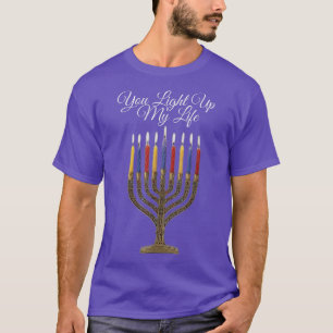 Happy Hanukkah oder Chanukah Menorah Sie leuchten T-Shirt