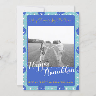 Happy Hanukkah Personalisiert Holiday Foto Feiertagskarte