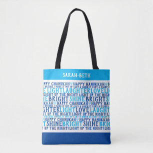 HAPPY HANUKKAH Personalisierter Urlaub wünscht Tasche
