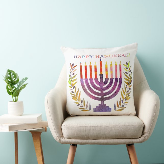 Happy Hanukkah Pillow Kissen (Stuhl )