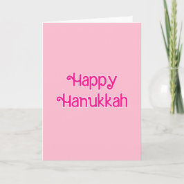 Happy Hanukkah Pink Feiertagskarte