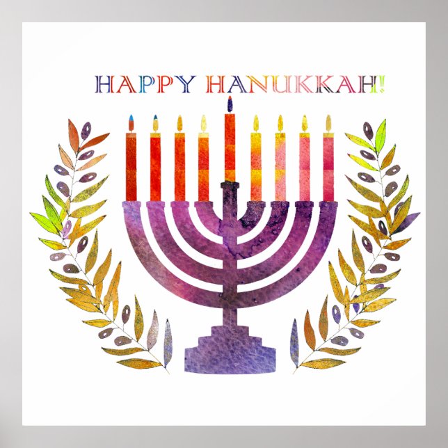 Happy Hanukkah Poster (Vorne)