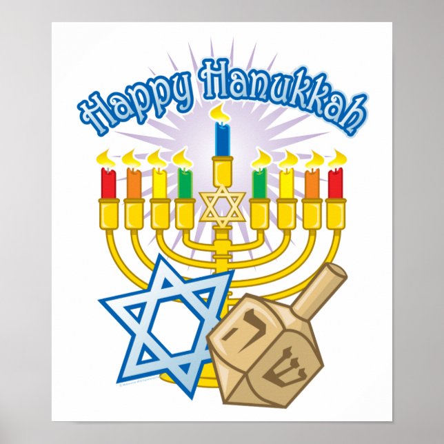 Happy Hanukkah Poster (Vorne)