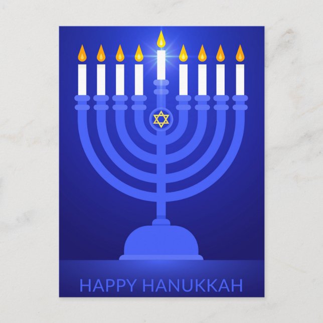 Happy Hanukkah Postkarte (Vorderseite)
