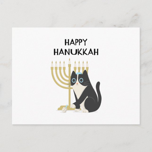 HAPPY HANUKKAH POSTKARTE (Vorderseite)