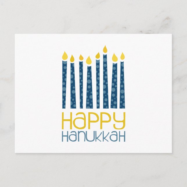 Happy Hanukkah Postkarte (Vorderseite)