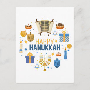 Happy Hanukkah Postkarte