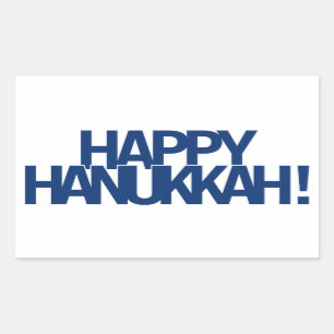 Happy Hanukkah Rechteckiger Aufkleber