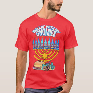 Happy Hanukkah Rollin mit meinen Gnomen jüdische W T-Shirt