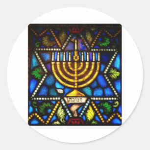HAPPY HANUKKAH RUNDER AUFKLEBER