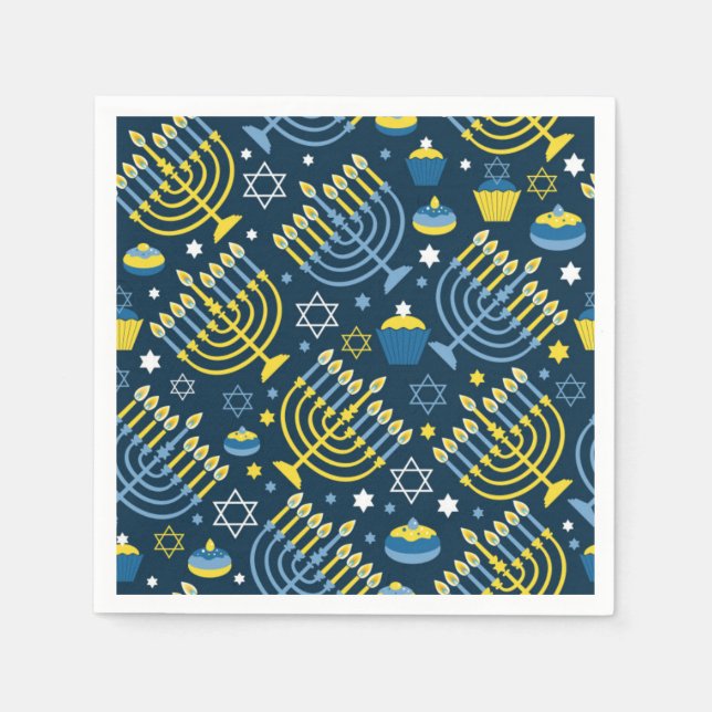 Happy Hanukkah Serviette (Vorderseite)