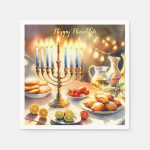 Happy Hanukkah Serviette