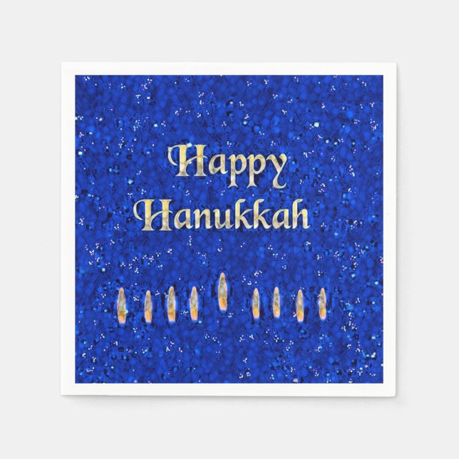 Happy Hanukkah Serviette (Vorderseite)
