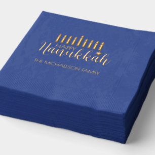 Happy Hanukkah Servietten Mit Folie