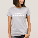 Happy Hanukkah Simple Retro Typografy Sprichwort T-Shirt<br><div class="desc">Feiern Sie das Festival der Lichter mit diesem stilvollen "Happy Hanukkah"-T - Shirt, in dem die Retro-Typografie in einer eleganten Schrift dargestellt wird. Das gepflegte und klassische Design vereint das Wesen der Hanukka mit einer Touch Vintagen Charmes. Der T - Shirt ist zeitlos und modern und eignet sich hervorragend, um...</div>