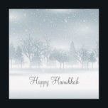 Happy Hanukkah Snow Scene Natur Hübsch jüdisch Feiertagskarte<br><div class="desc">Schöne Hanukkah-Karte. Eine hübsche Schneeszene in der Abenddämmerung,  die die Schönheit der Natur zeigt. Genießen Sie die schöne Jahreszeit mit Ihrer Familie und Ihren Freunden.</div>