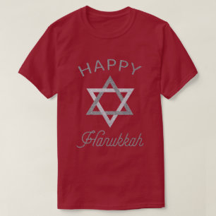 Happy Hanukkah Star des T - Shirt von David Glitze