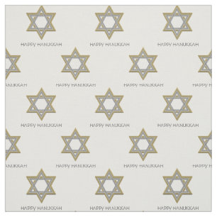 HAPPY HANUKKAH Star von David anpassbarer Text Stoff