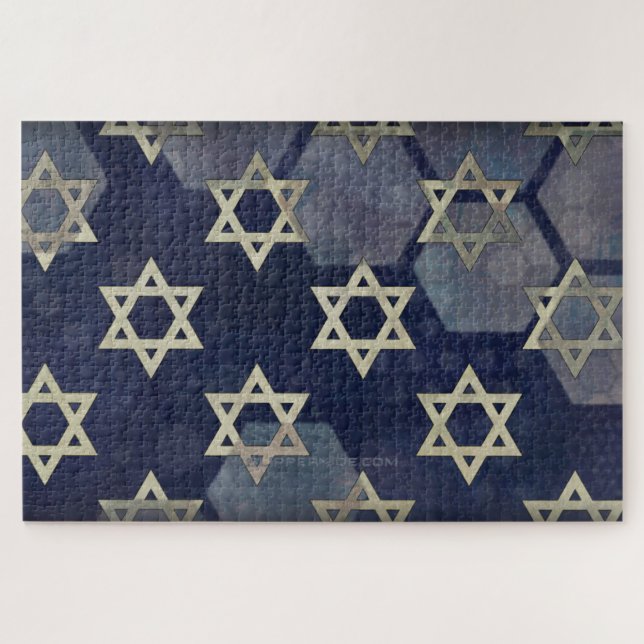 Happy Hanukkah Star von David menorah Dreidel Slip (Horizontal)