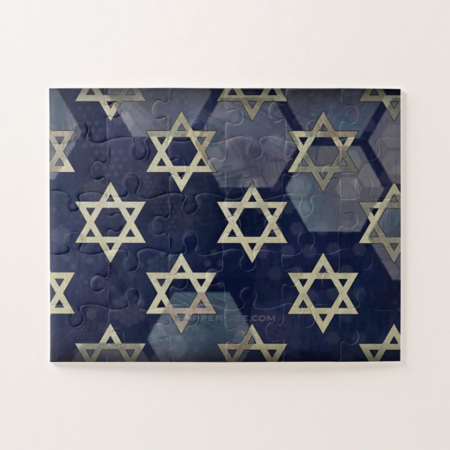 Happy Hanukkah Star von David menorah Dreidel Slip (Horizontal)