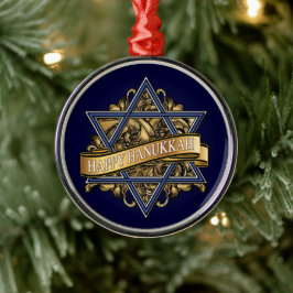 Happy Hanukkah Star von David Ornament Aus Metall