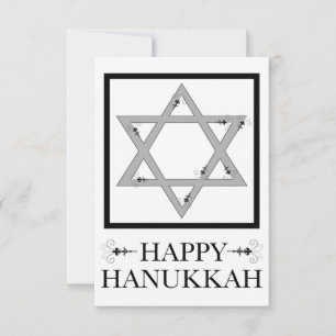 Happy hanukkah : Stern von david eleganten blüh Einladung