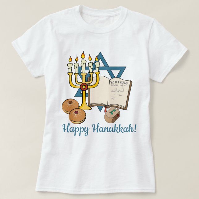Happy Hanukkah T-Shirt (Design vorne)