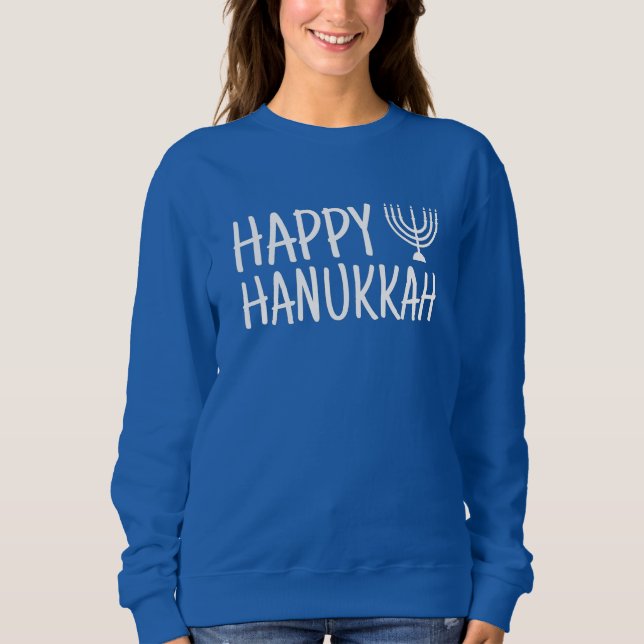 Happy Hanukkah T-Shirt Sweatshirt (Vorderseite)