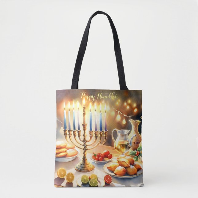 Happy Hanukkah Tasche (Vorderseite)