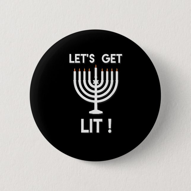 Happy Hanukkah Tis The Season Get Button (Vorderseite)