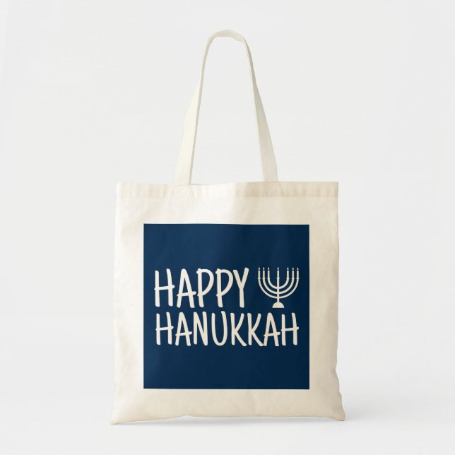 Happy Hanukkah Tragetasche (Vorne)
