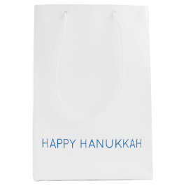 Happy Hanukkah Typografie Holiday Faith Mittlere Geschenktüte