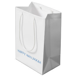 Happy Hanukkah Typografie Holiday Faith Mittlere Geschenktüte