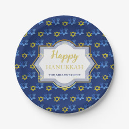 Happy Hanukkah Watercolor Stars von David Pappteller