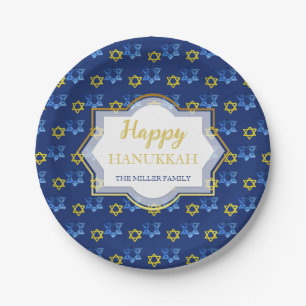 Happy Hanukkah Watercolor Stars von David Pappteller