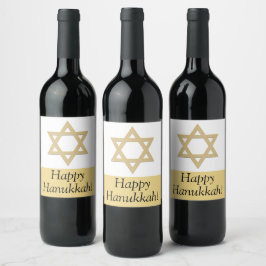 Happy Hanukkah Weinkleber Weinetikett