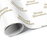 Happy Hanukkah Weißgold niedliche Typografie Muste Geschenkpapier<br><div class="desc">Happy Hanukkah Weißgold niedliche Typografie Muster Wrapping Paper. Imitate goldene Typografie Muster auf weißem Hintergrund. Dieses Papier ist ideal für Hanukkah,  Chanukah,  Bar mitzvah,  Fledermaus Mitzvah,  Shabbat und jüdischen Feiertagen.</div>
