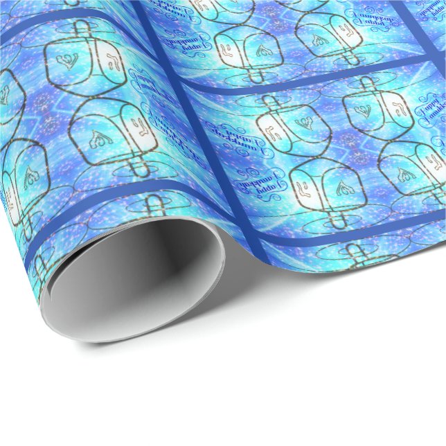 Happy Hanukkah Wrapping Paper Geschenkpapier (Rolleneckpunkt)