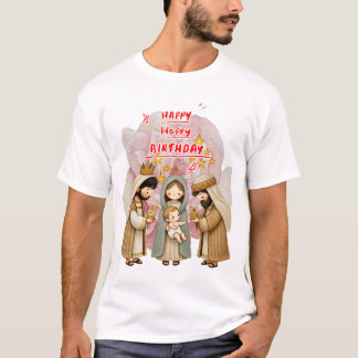 Happy Happy Birthday Baby Jesus erhalten Geschenke T-Shirt