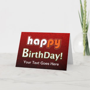 Happy Happy Birthday individuell anpassbar Karte