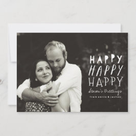 Happy Happy Holiday Foto Card Feiertagskarte