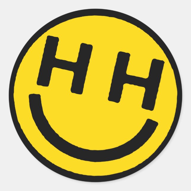 Happy Hardcore Yellow Face Stickers (Vorderseite)