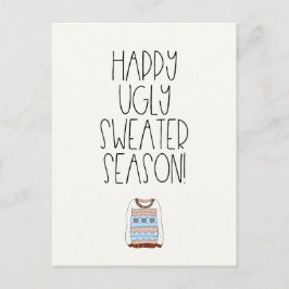 Happy hässliche Pullover-Saison Postkarte