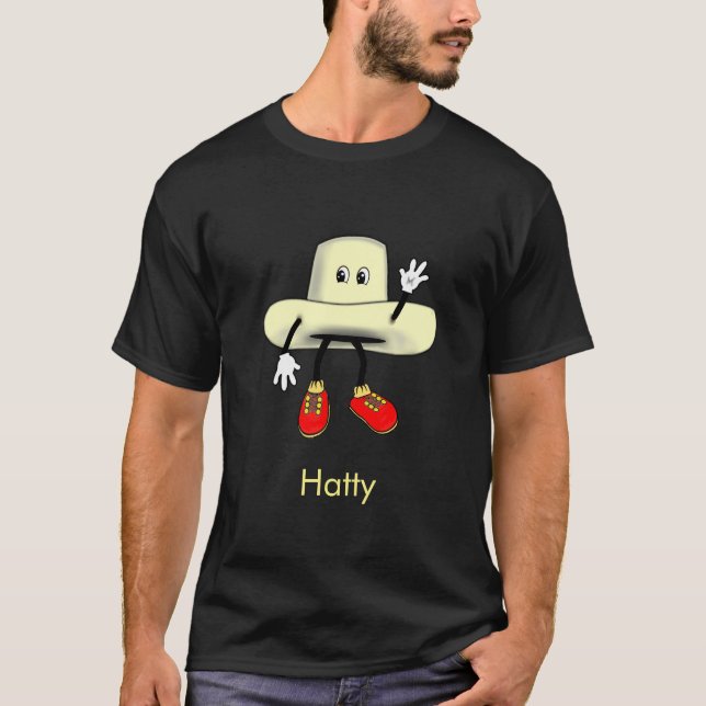Happy Hat Cartoon T - Shirt (Vorderseite)