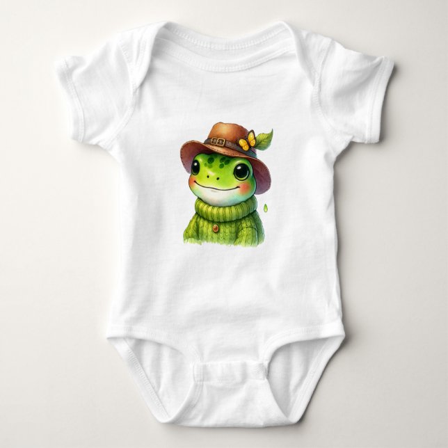 Happy Hat Frog Baby Strampler (Vorderseite)