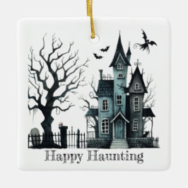 Happy Haunting Customize Keramikornament