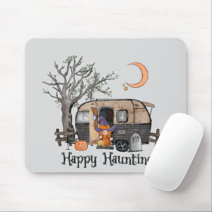 Happy Haunting Halloween Camper Spooky Hexe Mousepad