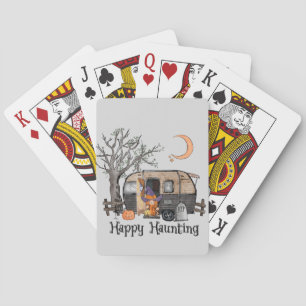 Happy Haunting   Halloween Camper   Spooky Hexe Spielkarten