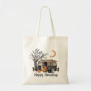 Happy Haunting Halloween Camper Spooky Hexe Tragetasche